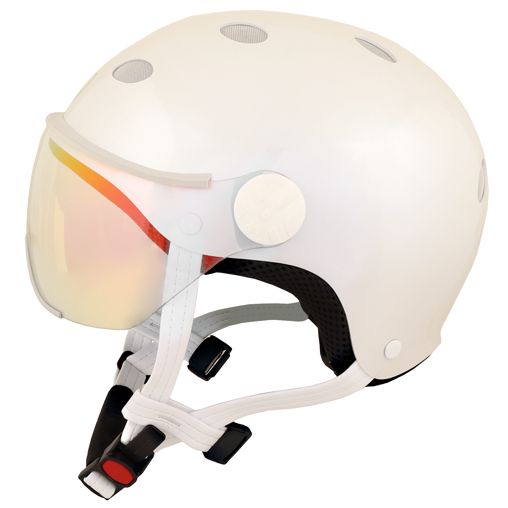 casque visière photochromique blanc