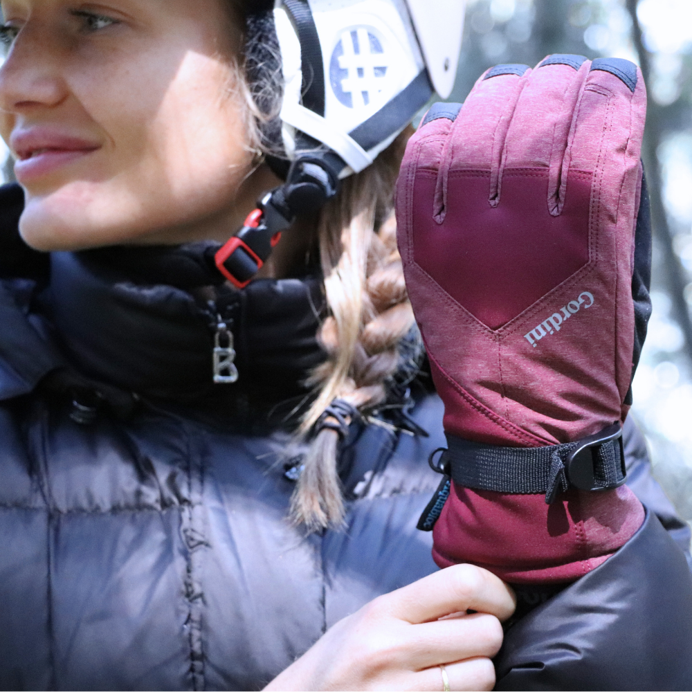 AQUABLOC women's mittens - CHERRY