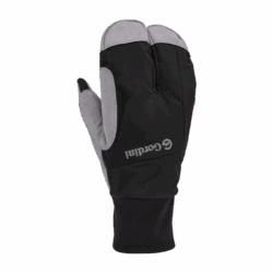 XC SPLIT men's ski mittens - BLACK/ GREY STITCH