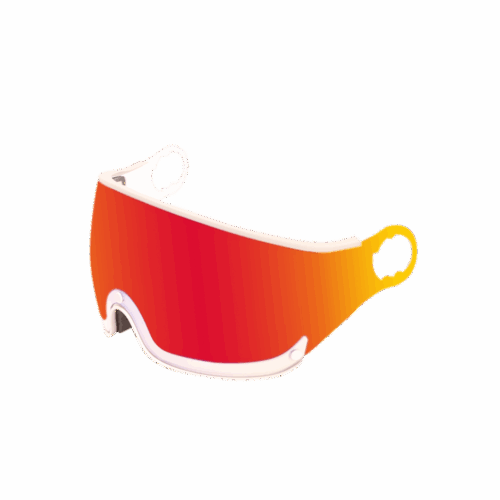 VENUS & LOUNA S3 visor white frame - RED