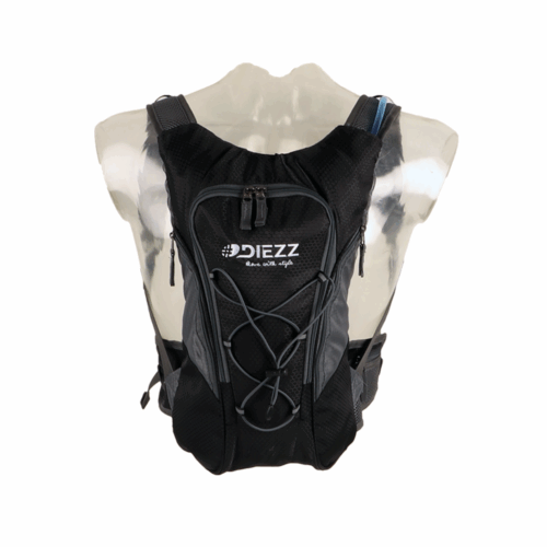 DIEZZ 10L bike-mountain hydration bag - BLACK GUNMETAL