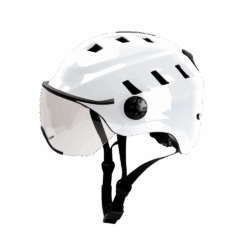 EDGE cycling helmet with visor - White Pearl